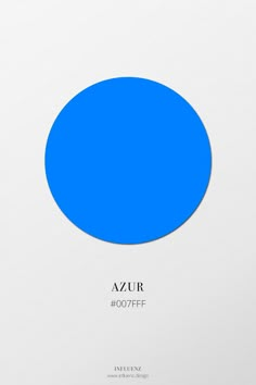 a blue circle with the word azur written in black on it and an image of a white background