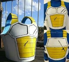 two images of the same costume as seen in this photo, one is yellow and white