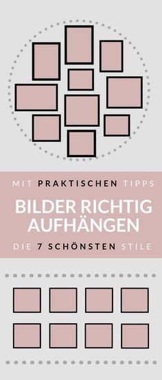 an info sheet with the words,'bilder richtig auhangenn '