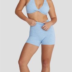 Nwot Crop Shop Boutique Marl Scrunch Shorts 4” In Sky Marl. Size Xs. Perfect Condition, Never Worn. Scrunch Shorts, Shop Boutique, Shorts Athletic, Boutique Shop, Athletic Shorts, Women Crop, Women's Shorts, Womens Bottoms, Color Blue