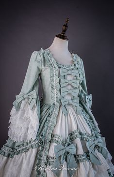 Rococo Dresses, 18th Century Dresses, Baroque Dress, Rococo Dress, Recycled Dress, Rococo Fashion, 18th Century Costume, Op Dress