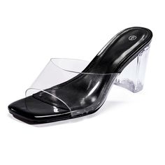 PRICES MAY VARY. Soft clear material:The upper made with soft TPU material,provide you comfortable and gentle touch,classic square open toe design looks sexy, stylish,and easy matched. Block Heel: Heel height measures approximately 2.95 inches. Compared with the higher heels, these clear block heels sandals will provide the secure safe. Comfort Insole: Soft insole of low block heels absorbs the pressure of the foot during long standing and walking. Latex padded insole and soft PU footbed for the Clear Block Heels, Heels For Women, Slip On Sandals, Clear Heels, Gentle Touch, Low Block Heels, Heels Sandals, Toe Designs, Block Heels Sandal