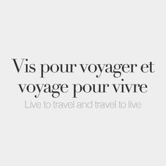 an advertisement with the words visa pour voyagert voyage pour vivre live to travel and travel to live