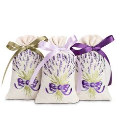 Embroidered lavender sachets set of 3 Embroidered Lavender, Lavender Tie, Lavender Herb, Lavender Plant, French Lavender, Lavender Sachets, Dried Lavender, Gift Bundles, Lavender Flowers