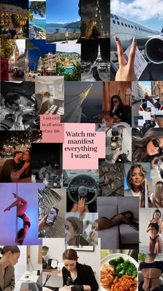 a collage of photos with words that say watch out the smallest everything i want