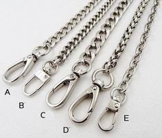 1 Pcs Silver Bag Chain Metal Clasps Purse Strap Chain Metal Purse, Diy Bags Purses, Silver Bags, Chain Strap Bag, Metallic Purse, Shoulder Strap Bag, Bag Chain, Metallic Bag, Shoulder Chain