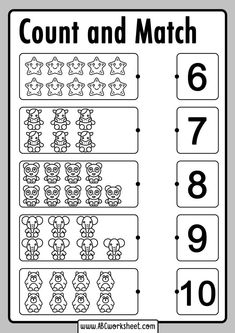 counting worksheet with numbers and symbols for children to practice counting on the number line