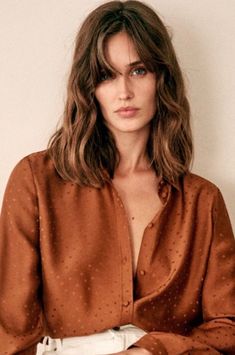 French Lob Haircut With Bangs, Long French Bob Shoulder Length, French Lob With Bangs, French Girl Bangs Medium Hair, Jeanne Damas Hair Bangs, Short Hair Fringe, One Length Hair, Haircut Inspo, Haircuts For Wavy Hair