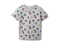 Janie and Jack All Over Mickey Shirt (Toddler/Little Kids/Big Kids) - Boy's Clothing : Grey : , Add some color to his wardrobe by opting for Janie and Jack All Over Mickey Shirt. Crew neckline with short sleeves. Straight hem. Pull-on style. Allover Mickey Mouse print. 100% cotton. Machine washable. Imported. Joggers For Girls, Disney Attire, Mickey Mouse Print, Mickey Shirt, Mouse Print, Earl Gray, Janie And Jack, Baby Disney