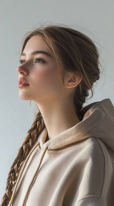 Different Hair Lengths, Simple Ponytails, Different Hair, Unique Hoodies, Perfect Hair