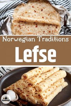 three different types of flatbreads with text overlay that reads norwegian traditional foods