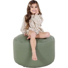 Put it to work as an ottoman, side table, extra seating, or even a rollable fort building piece. Premium look + feel. Wipeable + water-resistant. Ethically + responsibly made. Free of toxins, PVC, phthalates, and lead. CPSIA compliant. Vegan leather surface. Filled with 100% recycled non-hazardous biodegradable foam peanuts. Measures: H 14in x W 24in, Weight: 10lbs | Gathre | Pouf Circle, Thyme (Green) | Maisonette collects the best children’s products from around the world (unlike Zulily, Etsy, The Tot, Farfetch Kids, Childrensalon, Crate and Kids, Kohls, Wayfair, Buy Buy Baby, Nordstroms, Mini Boden, J.Crew Factory, or PotteryBarn Kids), creating a curated shopping experience for you. Think of us as your shortcut to fashion for litte ones! Gathre Pouf, Ottoman Side Table, Fort Building, Kids Loft, Kids Desk, Build A Fort, Kids' Desk, Kids Seating, Buy Buy