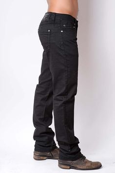 VOLCANO Black (side) Chino pants Black Side, Parachute Pants