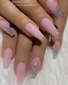 - New Site | Pink acrylic nails, Best acrylic nails, Coffin nails designs Nails Sparkly, Trends Nails, Nails Silver, Colorful Nails, Nails White, Nails Blue, Nails Prom, Nails 2021, Nails Red