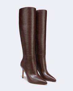 they're gorgeous Mode Zara, Black Boots Tall, Tall Leather Boots, Fancy Shoes, Stiletto Boots, Tall Boot, Footwear Design Women