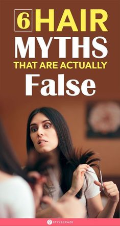 6 Hair Myths That Are Actually False: We decided to bust some of these myths and label them as true or false. Read on to know which all were labeled false. You will be surprised with Number 3! #HairMyths #HairCare #HairCareTips Hair Myth, Natural Bristle Brush, Oak Cabinet, Lustrous Hair, Hair Growth Serum, Cabinet Makeover, Skin Diseases