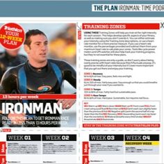 the front page of an article about ironman