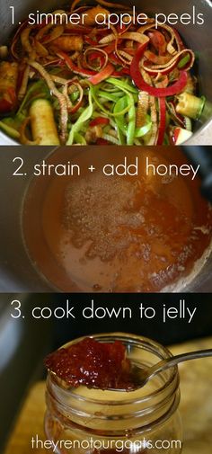 the steps in how to make an apple peel salad with strawberries and other vegetables