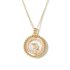 PRICES MAY VARY. ZODIAC NECKLACE DETAILS : Materials: 14K Gold on Brass, Shell, Cubic Zirconia. Measurements: Length: 17.72"(45.0cm) + Extender: 1.97"(5.0cm). Weight: 4.52g. ZODIAC NECKLACE DESIGN : This zodiac necklace features brass shells and is astrology-inspired. Our constellation necklace combines cosmic charm and timeless style, It's a unique gift that will make you shine. ZODIAC NECKLACE : Virgo necklace, Virgo necklace for women, Virgo constellation necklace, Aquarius necklace, zodiac n Aquarius Necklace, Virgo Necklace, Leo Necklace, Scorpio Necklace, Virgo Constellation, Fashion Birthday, Gold Necklace For Women, Astrology Necklace, Birthday Fashion