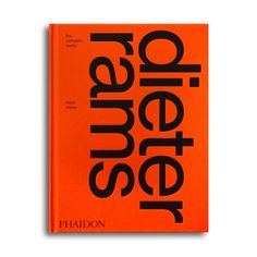 an orange book with black lettering on it