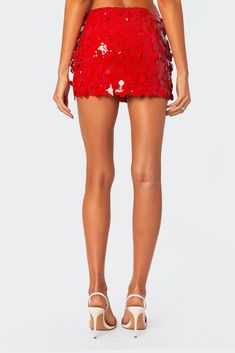 PRODUCT INFO Mini skirt Low-rise Multi Sized Sequins Polyester, Spandex Model wears size S Model height is 5'7 Item care: Hand wash in cool water Red Mini Skirts, Red Glitter Skirt, Blue Sequin Mini Skirt, Red Night Out Outfit, Sequin Skirt Outfit Casual, Red Eras Tour Outfit, Mini Red Skirt, Taylor Fits, Red Sequin Skirt