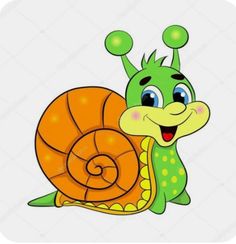 cartoon snail with green shell on white background stock photo 549782, shuttered