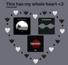 four different heart shaped images with the words this has my whole heart 3