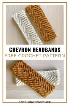 the chevron headbands are free crochet pattern