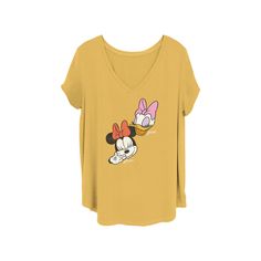 Update your style with this Disney's Minnie Mouse & Daisy Juniors' Plus Size Laughing V Neck Tee. © Disney FEATURES Short sleeves V-neckFABRIC & CARE Cotton, polyester Machine wash Imported Size: 1X. Color: Orange. Gender: female. Age Group: kids. Cute Character Print Tops For Disney Trips, Cute Tops With Character Print For Disney Trips, Casual Tops For Disney Trips, Cute Minnie Mouse Top For Disney Trips, Cute Minnie Mouse Tops For Disney Trips, Minnie Mouse Tops For Disney Fan Events, Cute Cartoon Print Tops For Disney Trips, Fun Mickey Mouse T-shirt, Casual Tops For Disney Fan Events With Minnie Mouse