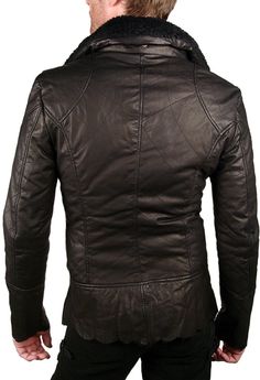 This is such a sick jacket by Japanese label OBELISK! Made with buttery soft black Leather and soft wool lining, this fitted jacket looks amazing on! This jacket features 2 outer pockets and intricate details and tailoring throughout. Check out the "jagged-torn" bottom of the jacket (and on the cuffs) which allows the black wool lining to be seen. Removable soft black wool collar allows the jacket to be more versatile. Made in Japan. S=36, M=38, L=40, XL=42, 2XL=44 Tears Design, Fitted Jacket, Black Leather Jacket, Workout Jacket, Soft Wool, Soft Black, Black Wool, Intricate Details, Motorcycle Jacket