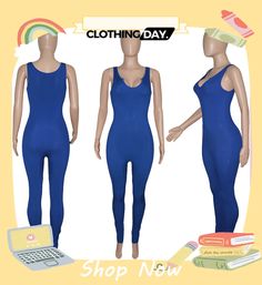 Women's Simple American Sports Vest Jumpsuit Summer Solid Color Knitting Ribbed Trousers Women Casual High Stretch Solid Color Bodysuit, Casual Ribbed High-stretch Bodysuit, Casual Ribbed Stretch Bodysuit, Casual High Stretch Blue Bodysuit, Casual Ribbed High-stretch Jumpsuits And Rompers, Stretch Solid Color Jumpsuits And Rompers For Leisure, Casual High Stretch V-neck Jumpsuits And Rompers, Casual Solid Ribbed Jumpsuits And Rompers, Casual Fitted Ribbed Jumpsuits And Rompers