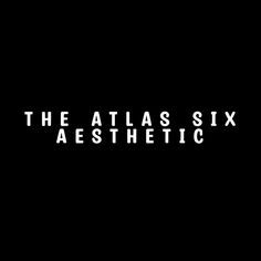 the atlas six aesthetic logo on a black background