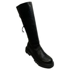 Henry Beguelin Black Leather Stivale Boots Condition: Never Worn, With Tag Material: Leather Includes: Box Country Of Origin: Italy Please Note, As With Most Designer Shoes, They May Run Small. Heel Height: Flat Sole: Rubber Color: Black Category: Shoes Subcategory: Boots Sub Sub Category: Others ** Photos Are Of The Actual Item ** ** Roundabout Couture Certified Authentic ** Leather Lace-up Boots With Lug Sole, Knee-high, Black Leather Knee-high Lace-up Boots, Elegant Lace-up Leather Platform Boots, Elegant Leather Platform Boots With Lug Sole, Black Leather Knee-high Boots With Lug Sole, Elegant Leather Heeled Boots With Lug Sole, Elegant Leather Lace-up Knee-high Boots, Elegant Lace-up Leather Knee-high Boots, Winter Evening Leather Lace-up Boots