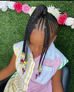 Girls Braided Hairstyles Kids, Cute Toddler Hairstyles, Cute Braided Hairstyles, Toddler Hairstyles Girl, Girls Natural Hairstyles, Natural Hairstyles For Kids