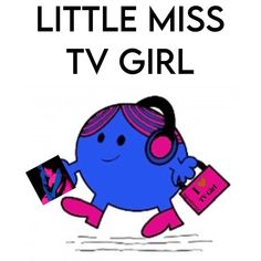 the little miss tv girl is running with headphones on