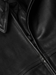 Balenciaga's 'Cocoon Kick' jacket is made from smooth black leather that's crinkled in places for a vintage appearance – the brand has a department dedicated to giving its pieces an aged look. It's lightly padded for both warmth and to enhance its oversized shape. Classic Black Outerwear With Leather Lining, Luxury Black Outerwear With Leather Lining, Classic Black Leather Jacket With Padded Collar, Formal Black Leather Jacket With Padded Collar, Black Leather-lined Outerwear For Fall, Black Leather Lined Outerwear For Fall, Leather Jacket For Men, Balenciaga Men, Black Balenciaga