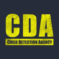 the words child protection agency on a dark background with yellow paint and grungy letters