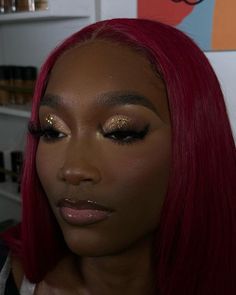 Full Glam Makeup Looks Glitter, Makeup Clients, Full Glam Makeup, Brow Stylist, Rhinestone Makeup, Soft Makeup Looks, Full Glam, Glam Makeup Look, Bh Cosmetics