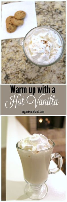 warm up with a hot vanilla drink