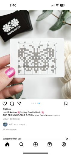 someone is holding up a cross stitch pattern on their twitter account, and it looks like they're using the same technique