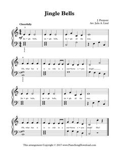 sheet music with the words jungle bells on it