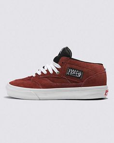 Pig Suede Skate Half Cab '92 Shoe Urban Vans Skate Shoes, Vans Skate Shoes With Gum Sole For Skateboarding, Vans Skate Shoes For Skateboarding, Red Casual Skate Shoes For Skateboarding, Vans Suede Skate Shoes With Gum Sole, Vans Suede Skate Shoes For Skateboarding, Leather Slip-on Skate Shoes For Skateboarding, Vans High-top Skate Shoes, Red Mid-top Skate Shoes For Skateboarding