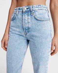 Maya High-rise Slim - Agate | Apparel Jeans | rag & bone Ankle Length Jeans, Light Jeans, Raw Denim, Leather Patches, Denim Wash, Rag & Bone, Ankle Length, Mom Jeans, Denim Jeans