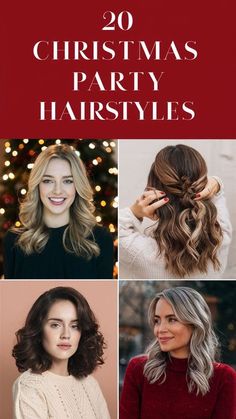 Event Hairstyles For Medium Length Hair, Fancy Hair For Medium Length, Medium Length Hair Styles For Party, Curly Hairstyles For Medium Hair Formal, Christmas Party Updo Medium Hair, Easy Hairstyles For Christmas Party, Holiday Hair Medium Length, Party Hairstyles For Medium Length Hair, Medium Length Holiday Hairstyles