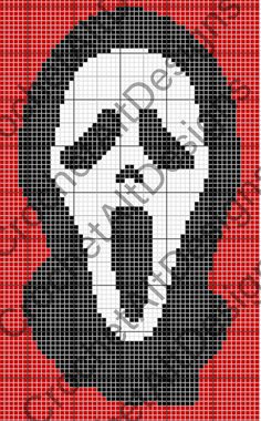 a cross stitch pattern with an image of a man's face in the center