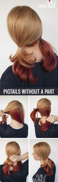 Love this look | pigtails without a part 인물 사진, Pretty Hair, Hair Today, Girls Hair, Hair Day