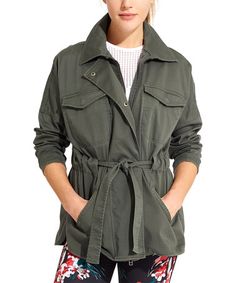 Love this Jasper Green Greenwich Organic Cotton Jacket on #zulily! #zulilyfinds Green Athleisure, Grey Jacket Women, Cotton Twill Jacket, Green Coat, Derek Lam, Zipper Jacket, Workout Jacket, Cotton Jacket, Utility Jacket