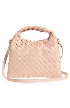 This slightly slouchy hobo bag in a scaled-down silhouette for just the essentials is handwoven in the label's iconic Intrecciato style from soft calfskin. Magnetic closure Top carry handle; removable, adjustable crossbody strap Interior zip pocket Calfskin-leather lining Leather Made in Italy Designer Handbags Modern Bags With Intrecciato Weave For Errands, Modern Intrecciato Weave Bag For Errands, Modern Rectangular Woven Leather Hobo Bag, Everyday Top Handle Hobo Bag With Intrecciato Weave, Modern Satchel With Intrecciato Weave, Modern Crossbody Hobo Bag With Braided Handles, Modern Intrecciato Weave Crossbody Bag, Chic Bag With Intrecciato Weave And Round Handle, Modern Bucket Bag With Intrecciato Weave And Double Handle