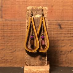 These Are Made From Upcycled Leather And Vintage Upcycled Beads. I Take Discarded Material And I Make It Beautiful. Leather And Bead Earrings, Upcycled Earrings, Winter Market, Market Ideas, Upcycled Leather, Upcycled Vintage, Bead Earrings, Earrings Color, Leather Earrings