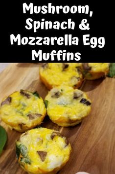 muffins with spinach, spinach and mozzarella egg muffins